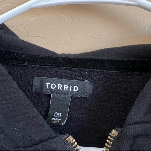 Torrid French Terry Military Hoodie Jacket - Size 00 (M/L) - Picture 7 of 8